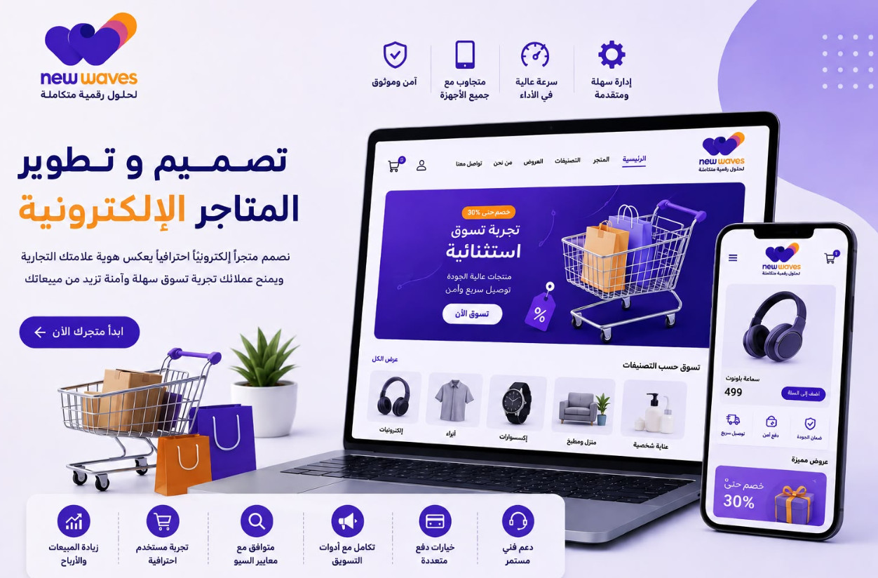 افضل شركة لتصميم وتطوير المتاجر الإلكترونية